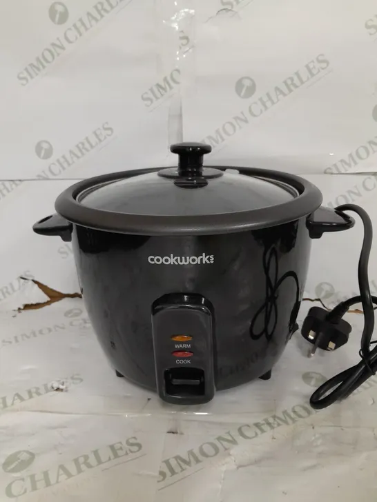 BOXED COOKWORKS BLACK RICE COOKER 