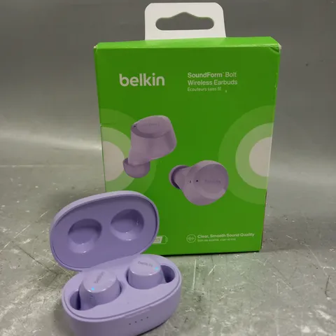 BOXED BELKIN SOUNDFORM BOLT WIRELESS EARPHONES 