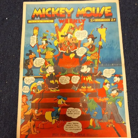 MICKEY MOUSE WEEKLY VOL. 2 NO 65. MAY 1ST 1937 COMIC