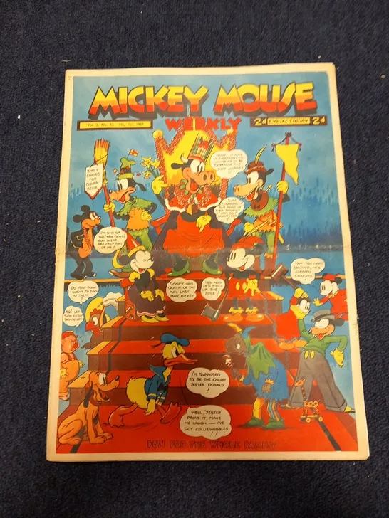 MICKEY MOUSE WEEKLY VOL. 2 NO 65. MAY 1ST 1937 COMIC