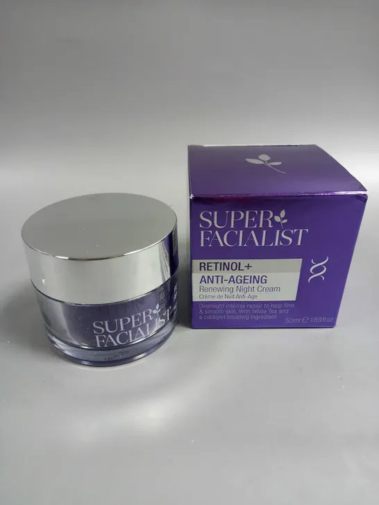 BOXED SUPER FACIALIST RETINOL ANTI - AGEING RENEWING NIGHT CREAM RRP £20