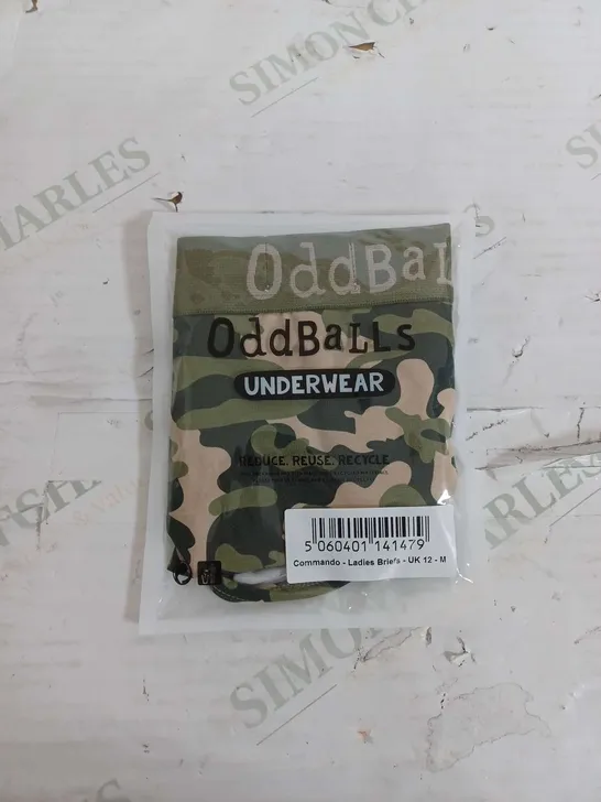 SEALED ODDBALLS UNDERWEAR COMMANDO LADIES BREIFS - UK 12