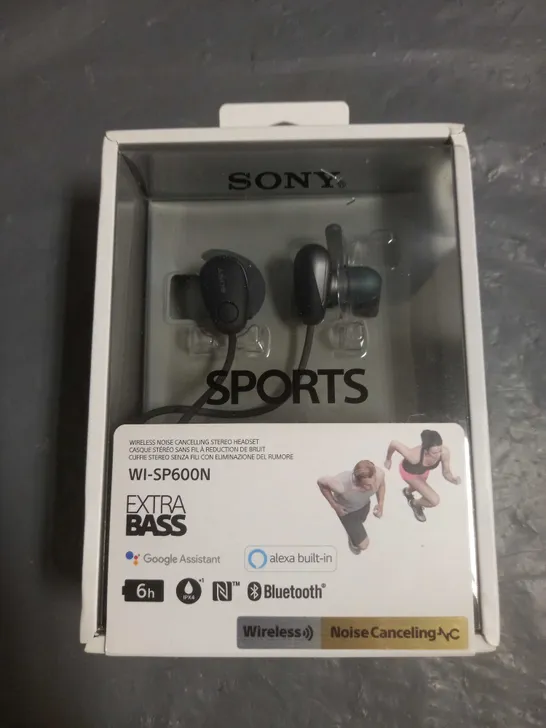 SONY SPORTS WIRELESS BLUETOOTH HEADPHONES WI-SP600N