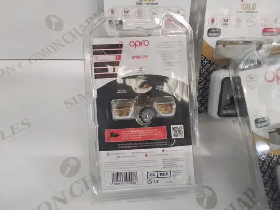 LOT OF 5 BRAND NEW OPRO GOLD ULTRA FIT MOUTHGUARDS - LEVEL 4 10+ ADULT