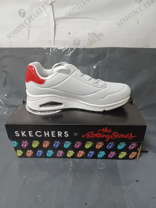 SKECHERS THE ROLLING STONES TRAINERS WHITE SIZE 7