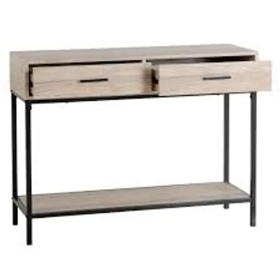 WARWICK CONSOLE TABLE FINISH: OAK AFFECT VENEER/BLACK