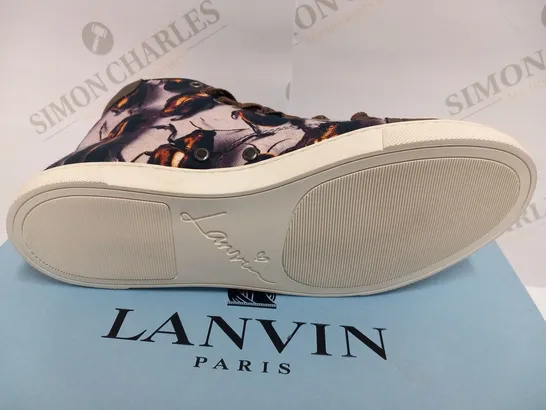 BOXED PAIR OF LANVIN BASKET HIGH TOP SNEAKER GOLD SIZE 38