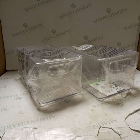 LOT OF 2 M DESIGN CLEAR STORAGE CONTAINERS 