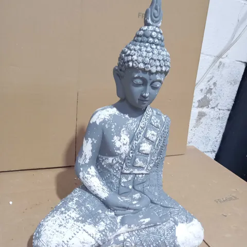 BUDDHA STATUE DECORATION GREY