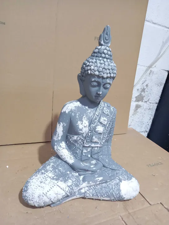 BUDDHA STATUE DECORATION GREY