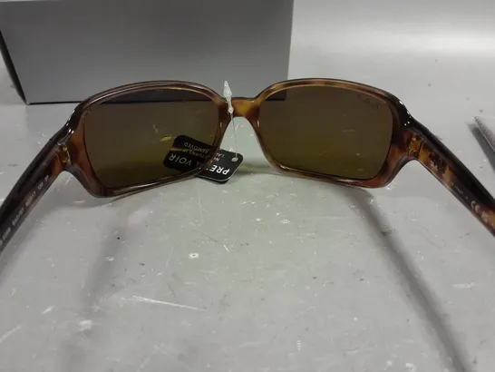 RAY BAN POLARIZED GLASSES WITH BROWN FRAME IN CASE