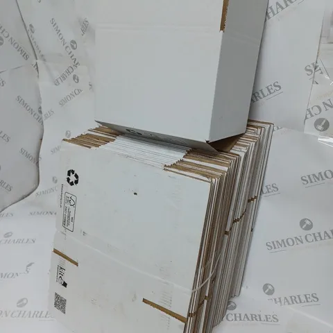 LOT OF APPROXIMATELY 59 CARDBOARD BOXES - EACH MEASURING 23X16X16CM  