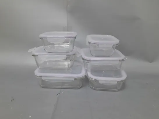 BOXED SET OF 6 LOCK&LOCK GLASS FOOD CONTAINERS