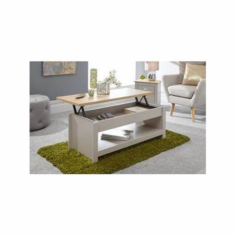 BOXED LANCASTER LIFT UP COFFEE TABLE - GREY