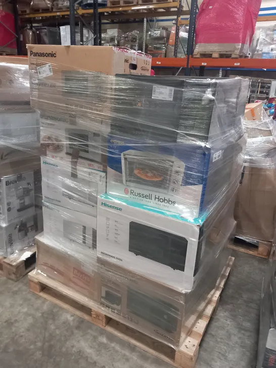 PALLET OF APPROXIMATELY 16 UNPROCESSED RAW RETURN MICROWAVES TO INCLUDE;