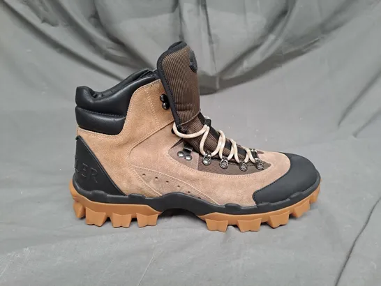 PAIR OF MONCLER RUBBER SOLE WALKING BOOTS IN SIZE 10.5