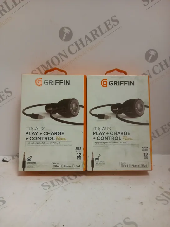 2 X BOXED GRIFFIN ITRIP AUX LIGHTNING CONNECTOR MUSIC PLAYER 