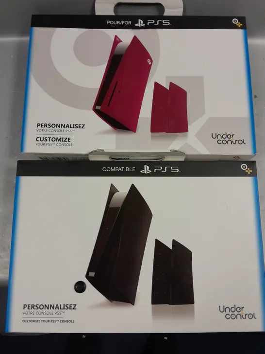 LOT OF 2 BOXED UNDER CONTROL SKINS FOR THE PS5