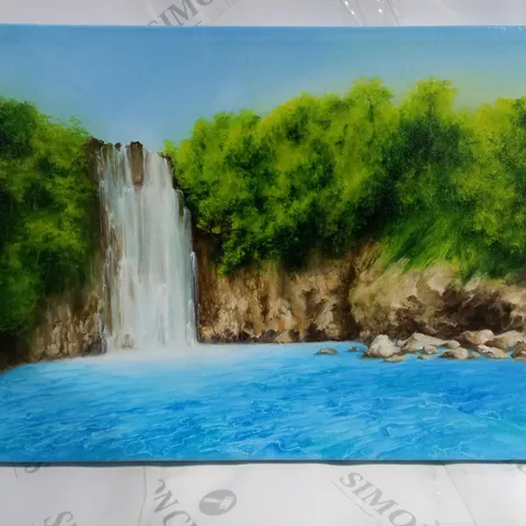 SIGNED SKYE 17 CANVAS LANDSCAPE WATERFALL PAINTING 