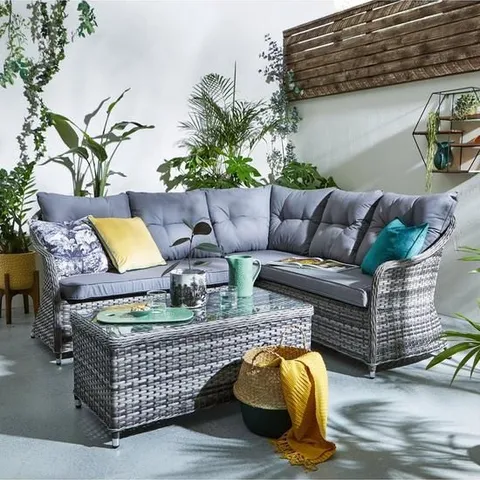 BOXED FLORIDA CORNER SOFA SET KD 