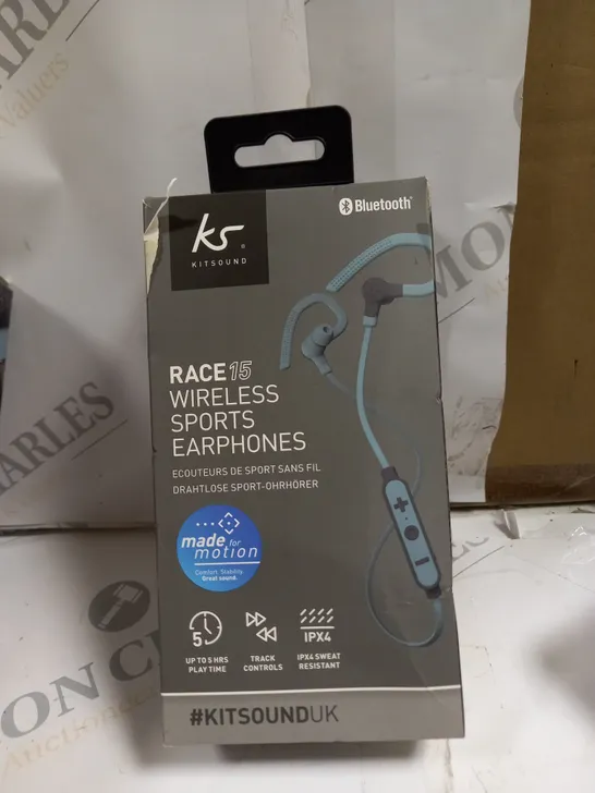 3X BOXED KITSOUND RACE 15 SPORT WIRELESS EARPHONES - BLUE