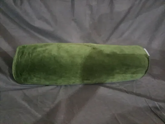 RHOOM GREEN VELVET BOLSTER CUSHION