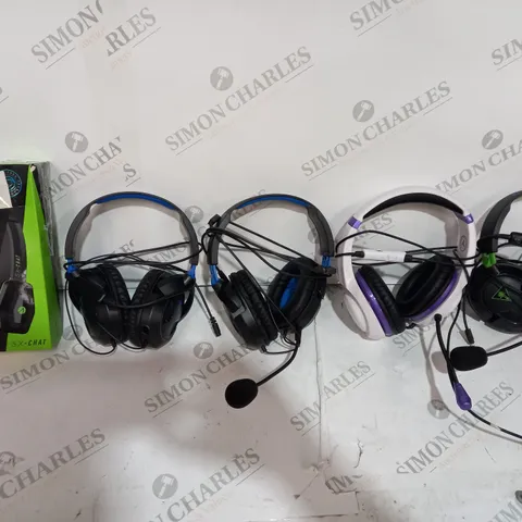 5 GAMING HEADSETS INCLUDING TURTLE BEACH AND SX CHAT