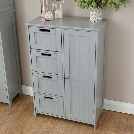 BOXED COLONIAL MULTI STORAGE BATHROOM UNIT GREY