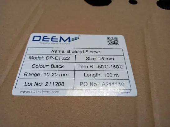 DEEM DP-ET022 BRAIDED SLEEVE 15MM 