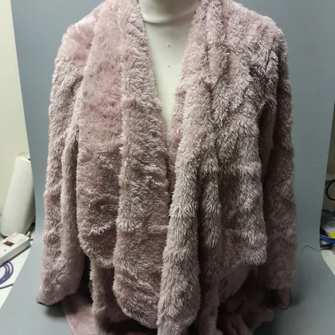 COZZEE HOME FLEECE SHAWL IMN PINK SIZE M 