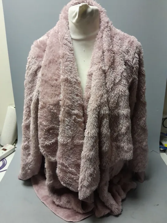 COZZEE HOME FLEECE SHAWL IMN PINK SIZE M 