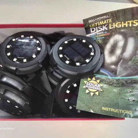 BOXED BELL & HOWELL DUAL FUNCTION SET OF 12 LED ULTIMATE DISK LIGHTS