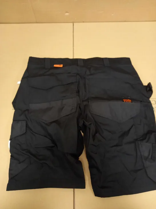 SCRUFFS BLACK/ORANGE LOGO RIPSTOP TRADE SHORTS - SIZE W38