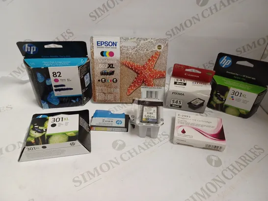 BOX OF APPROX 20 ITEMS INCLUDING ASSORTED INK CARTRIDGES IN VARIOUS COLOURS