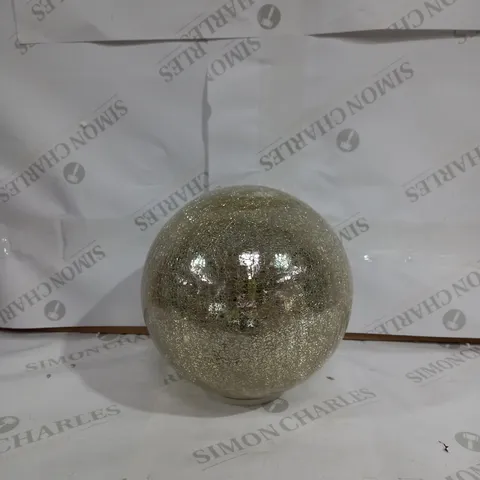 MR CHRISTMAS 8" GLASS CRACKLE SPHERE WITH ROTATING LIGHT