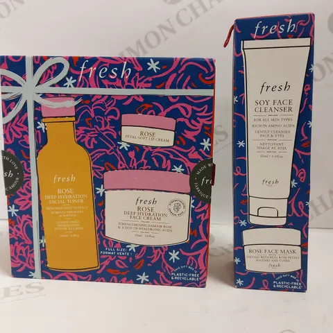 BOX OF 2 FRESH ITEMS TO INCLUDE SOY FACE CLEANSER AND HYDRATION GIFT SET