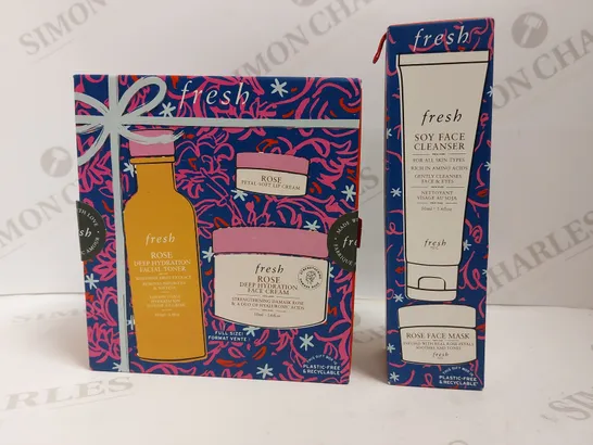 BOX OF 2 FRESH ITEMS TO INCLUDE SOY FACE CLEANSER AND HYDRATION GIFT SET