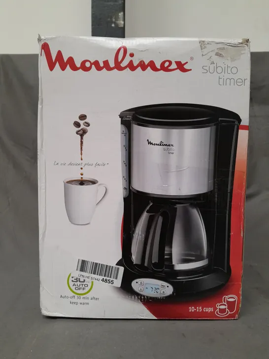 BOXED MOULIMEX SUBITO TIMER PROGRAMMABLE COFFE MAKER