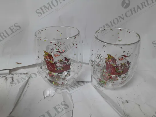 MR CHRISTMAS SET OF 2 FESTIVE GLASSES