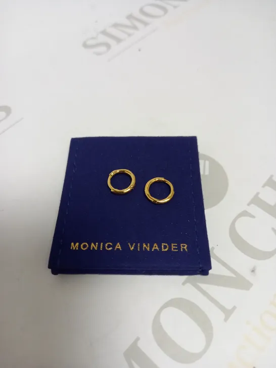 MONICA VINADER GOLD EFFECT HOOP EARRINGS 