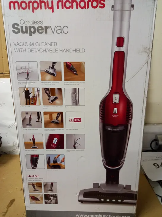 MORPHY RICHARDS SUPERVAC CORDLESS VACUUM CLEANER