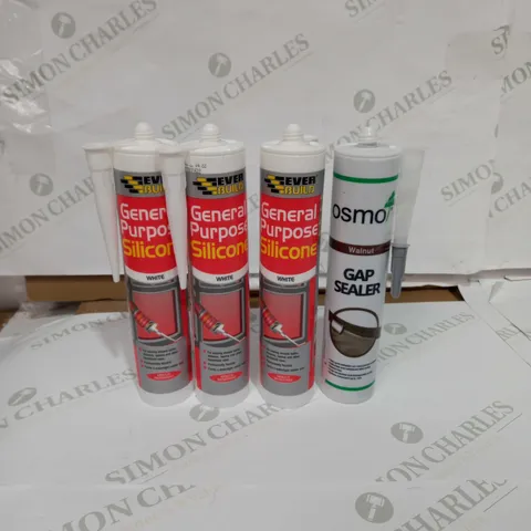 LOT OF 4 GENERAL PURPOSE SILICONE/GAP SEALER