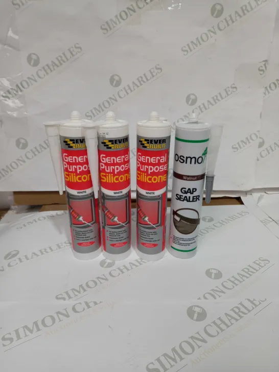 LOT OF 4 GENERAL PURPOSE SILICONE/GAP SEALER