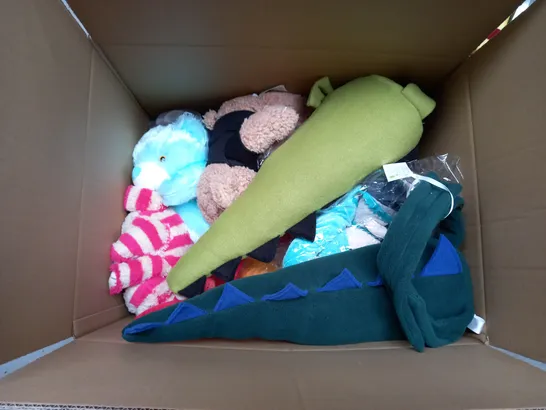 LARGE BOX OF ASSORTED STUFFED TOYS