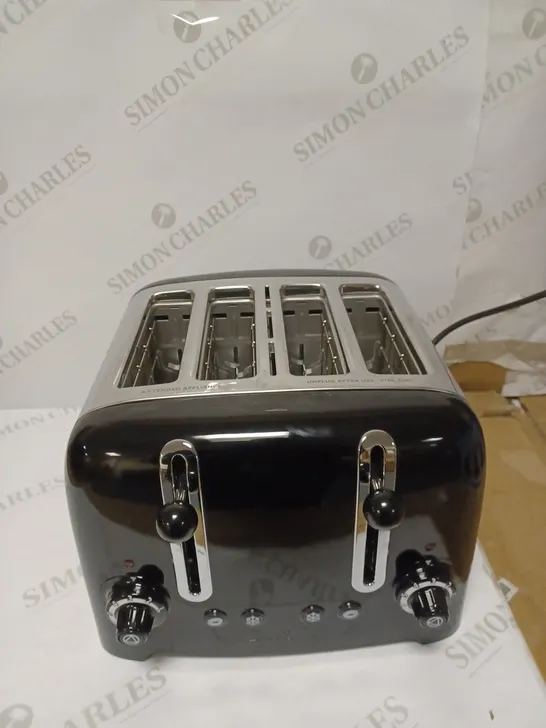 DUALIT 46205 4 SLOT LITE TOASTER IN BLACK FINISH