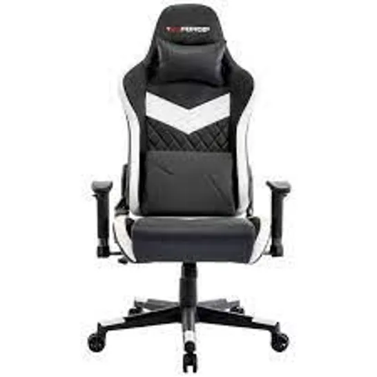 BOXED GT FORCE EVO SR LEATHER RACING OFFICE CHAIR WHITE