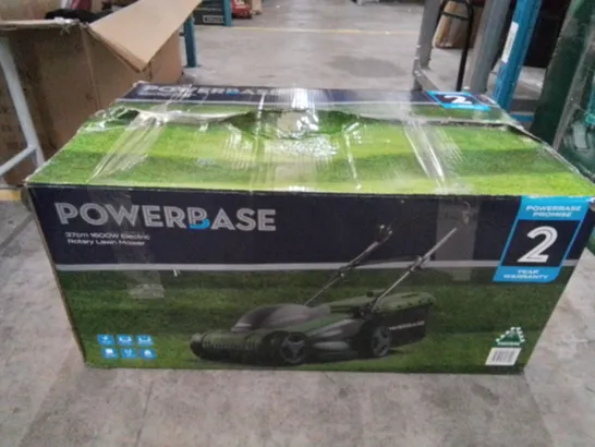 BOXED POWERBASE 37CM 1600W ELECTRIC ROTARY LAWNMOWER 