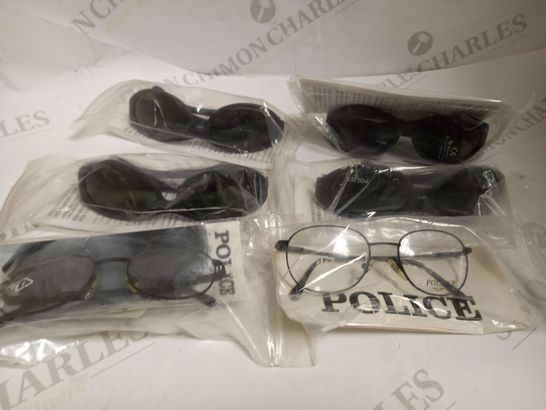 LOT OF APPROXIMATELY 20 PAIRS OF POLICE SUNGLASSES/SPECTACLES