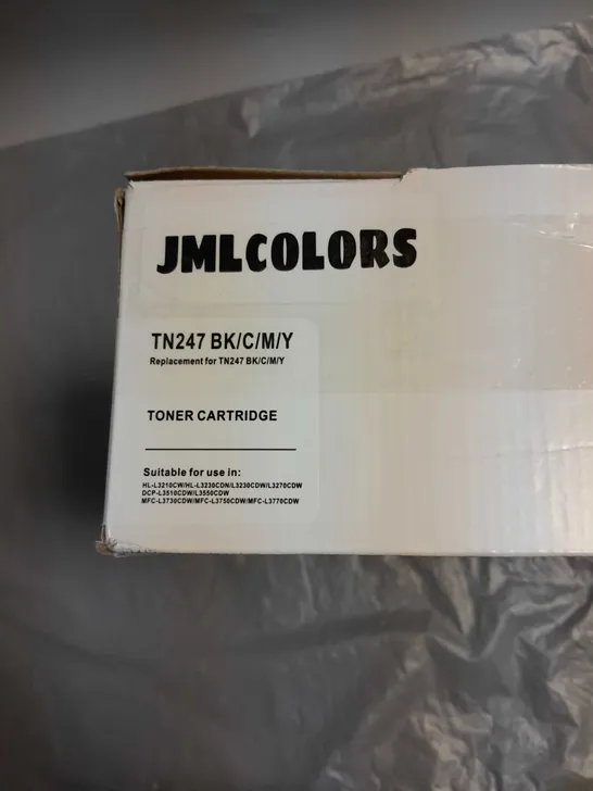 BOXED JMLCOLOURS 4-PACK TONER CARTRIDGE REPLACEMENTS FOR TN247 BK/C/M/Y