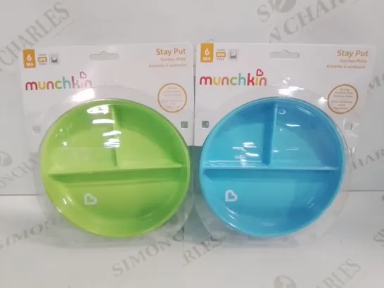 LOT OF 4 BRAND NEW 2-PACKS OF MUNCHKIN STAY PUT SUCTION PLATES